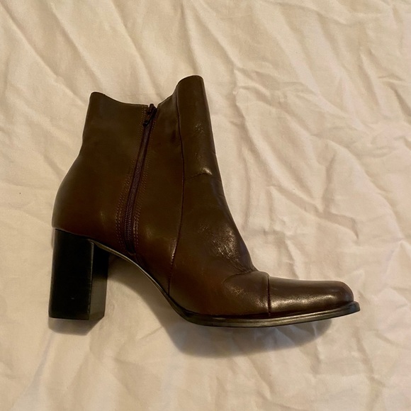 Shoes - Bruno Velenti Leather Booties